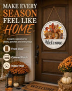 Interchangeable Door Sign 12 Inch Wood Welcome Decor 16 Magnetic Icons - Image 3