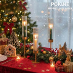 POKINE Gold Candle Holders Set of 6 for Taper Candle Holders - Image 3