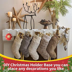 Oleitodh 8 Pack Metal Silver Christmas Stocking Holders for Mantle Heavy Duty Stocking Hangers Stocking Hook Christmas Ornaments for Counter Tables Window Fireplace Mantle Decoration - Image 5