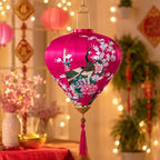 LUOZZY Chinese Hanging Lantern Diamond Paper Lantern Rose Red Home Decor - Image 5