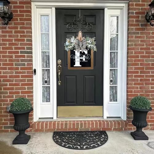 16'' Personalized Last Name Welcome Sign, Door Wreaths for Front Door Outside, Spring Wreath for Front Door Decor, Farmhouse New Home Gifts for Home (F) - Image 3