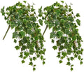 Hollyone 2pcs Artificial Hanging Plants 24" Fake Ivy Vine Faux Ivy Leaves Hanging Plant Greenery for Wall House Room Patio Indoor Outdoor Home Shelf Office Wedding Decor, UV Resistant by Hollyone