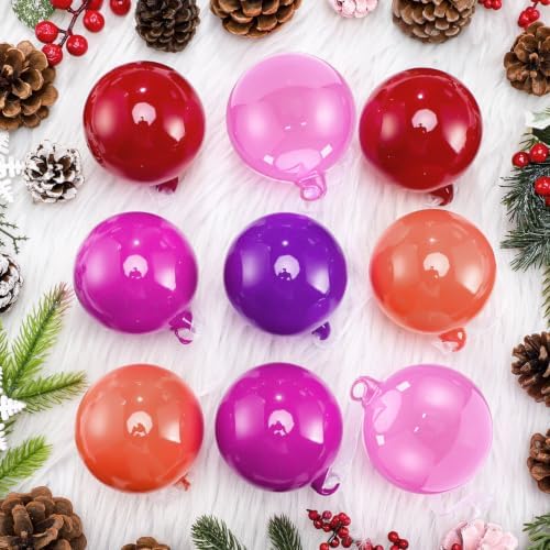 FoldTier 9pcs 3" Colorful Glass Ball Christmas Tree Ornament, Mix Color by FoldTier