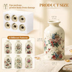 6 Pcs Ceramic Small Vintage Vase Rustic Farmhouse Vase Set - Image 2