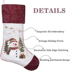 LUBOT New Christmas Stockings Set of 4 Pack 20" Large Rustic Traditional Holiday Fireplace Hanging Decorations Classic Plush Mantel Décor Xmas Soft Stocking Thick for Family - Image 3