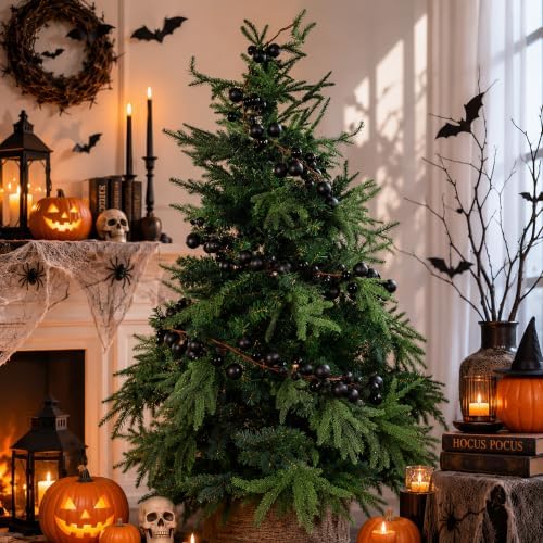 9ft Black Christmas Ball Garland Ornaments, Gothic Christmas Trees Garland - Image 7