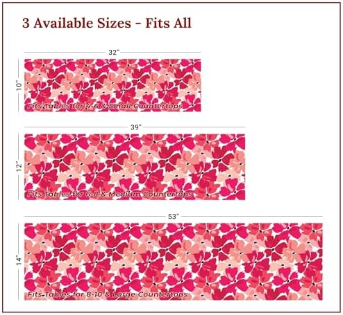 Heat Resistant Table Runner Trivet, 39 x 12 Inch - Poppies Design - Image 4