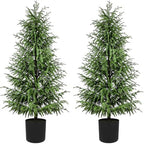 5FT Christmas Tree, Artificial Norfolk Pine Without Lights, Real-Touch PE Material, Family & Pet Friendly, Unlit Faux Xmas Tree in Black Pot for Indoor Outdoor Decor by ENVEN