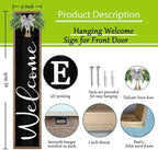 flowtorely Outdoor Welcome Sign, 45"×9", Wood Black - Image 2