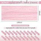 20 Pack Pink Table Runner 10Ft Cheesecloth Table Runner Boho Gauze Table Runners Romantic Long Sheer Fabric Cheese Cloth Table Runners for Wedding Party Bridal Shower - Image 2