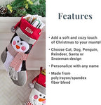 Let's Make Memories Personalized Christmas Stocking - Stockings for Family - Embroidered Name - Custom Christmas Decor - 8”x19” - Plush Friends - Reindeer - Image 5