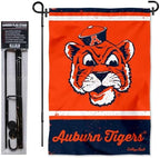 Auburn Vintage Retro Throwback Garden Flag with Stand Holder - Image 2