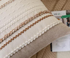 Cethom Boho Throw Pillow Covers 20x20 Inch Set of 2, Brown Textured Decorative Couch Pillow Cases for Farmhouse Home Decor, Accent Cushion Cover for Sofa, Bed, Living Room, Bedroom - Image 4