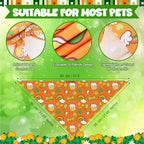 Abbylike 50 Pcs St Patrick's Day Dog Bandanas Bulk Green Shamrocks Bandanas for Dogs Triangle Kerchief Bibs Scarf for Pet Irish Costume Photo Props Pet Shops Groomer, 25 Styles (31.5 x 21.7 x 21.7) - Image 3
