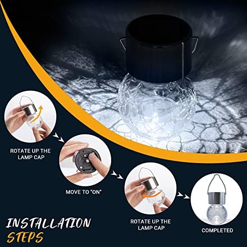 GIGALUMI Solar Lights Outdoor Garden Decor Hanging Lantern for Outside 16Pc - Image 3