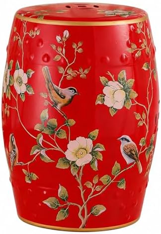 Lefedrasticity Ceramic Garden Stool Outdoor Decorative Garden Stools Hand-Painted Chinoiserie Decor Drum Stool for Garden Patio Backyard Balcony Living Room Bathroom (Red, Pattern 1) by %F0%9D%97%9F%F0%9D%97%B2%F0%9D%97%B3%F0%9D%97%B2%F0%9D%97%B1%F0%9D%97%BF%F0%9D%97%AE%F0%9D%98%80%F0%9D%98%81%F0%9D%97%B6%F0%9D%97%B0%F0%9D%97%B6%F0%9D%98%81%F0%9D%98%86