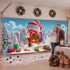 WovWeave Christmas Candy House Garage Door Cover Banner, 7 x 16 ft - Image 6