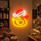 Christmas Duck Neon Sign for Wall Decor – USB Powered, Dimmable LED Wall Light with Santa Hat Icon for Bedroom, Kids’ Room, Home Bar, Window Display, Holiday Parties, Holiday or Birthday Gift - Image 7