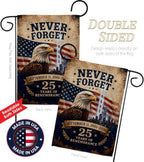 Never Forget 25 Years 9/11 Flag Holder Kit Wall Decor Home Tapestry Poster Patriot Day Decor Memorial Gifts Memorabilia Home Decorations September 11 Garden Remembrance Tribute - Image 3