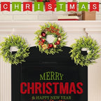 8 Pcs Christmas DIY Gree Wreath 10 Inch Green Artificial Wreaths DIY Faux Plain Wreaths Front Door Green Farmhouse Cabinets Wreath Indoor Outdoor Wall Decor(Pine Needle) - Image 6