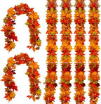 Joyhalo 6 Pack Fall Garland with Red Leaves by Joyhalo