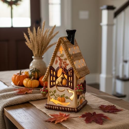Blue Sky Clayworks Autumn Candle House, Ceramic, Home Decor Accents - Image 2