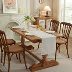 Linen Blend Table Runner – Handmade Hemstitch, Classic Style for Dresser, Dining - Image 6
