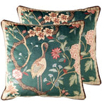 ISAENNE Designer French Velvet Throw Pillow Cover,Set of 2,22"x22"-Mitchell by Isaennehomedecoration