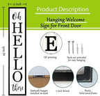 flowtorely Oh Hello There Outdoor Welcome Sign, 45"X9", Black - Image 2
