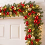 Thiccywoov 6 ft Pre-lit Christmas Garland with Light for Mantle, Xmas Decor by Jgiusenfg