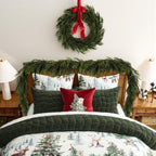 N&T NIETING 2 PCS Christmas Norfolk Pine Garland, Real Touch Pine Garlands Faux Greenery Garland Winter Christmas Garland for Table Mantle Fireplace Holiday Indoor Outdoor Xmas Decorations (6 FT) - Image 5