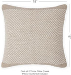 · REDEARTH · Boho Textured Handwoven Throw Pillow Cases - Artisanal Chevron - Image 2