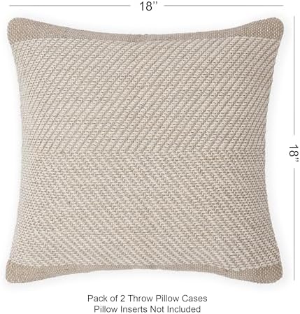 · REDEARTH · Boho Textured Handwoven Throw Pillow Cases - Artisanal Chevron - Image 2