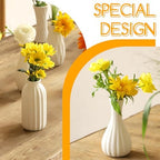 16packs Small White Ceramic Vases - Mini Flower Vases for Centerpieces - Image 4