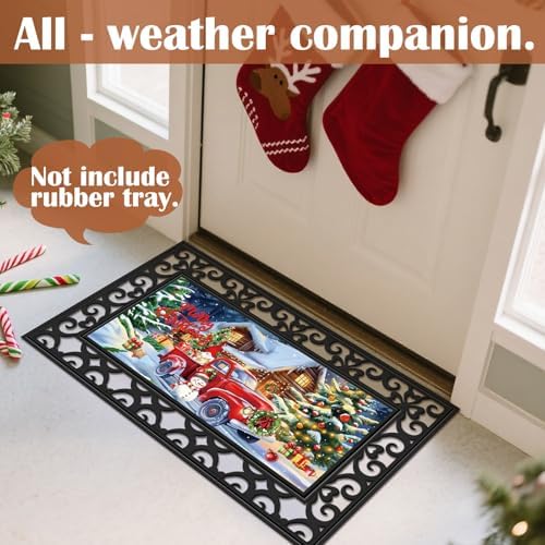 Nuanchu 12 Pack Seasonal Doormat Inserts, 10x22 in, Interchangeable, Truck - Image 5