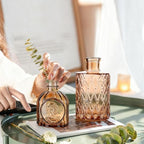 Bud Vases Set of 12, Small Mini Glass Vases for Centerpieces - Elegant Vintage Style - Perfect for Table Decor, Wedding, Party Centerpieces - Great Gift for Home Decor Lovers (Amber) - Image 6