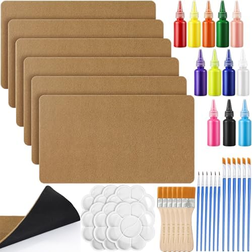Nuanchu 6 Pcs Blank Coir Doormat Bulk Painting Kit 17x30, Rounded Corners by Nuanchu