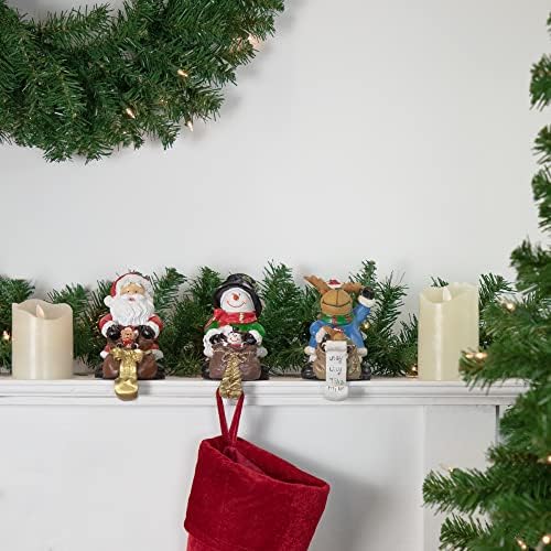 Santa, Snowman and Reindeer Christmas Stocking Holders - 5.25" - Set of 3 - Image 3