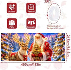 7x16FT Christmas Santa Deer Garage Door Cover Decorations Christmas Garage Door Banner for Outdoor Indoor Christmas Decorations Party Photography Backdrop - Image 2