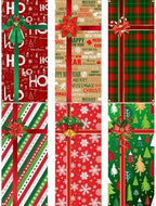 Preboun 6 Pcs Christmas Door Cover Decoration Hanging House Window Cover Gift Box Bow Christmas Outdoor Sign for Home Wall Indoor Party Decorations 78 x 35 inches by Preboun