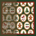 FINGERCRAFT Cloth Napkins Set of 12 Cotton Blend, 20x20, Vintage Christmas - Image 6