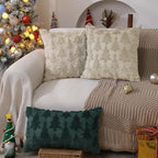 DFXSZ Christmas Tree Pillow Covers 20x20 Set of 2 Christmas Decor BeigeStar - Image 2
