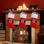 24 Pack Felt Christmas Stockings with Buckle, 19 Inches Red and White Christmas Stockings Hanging Ornaments, White Cuff with Buckle Christmas Stocking for Family Christmas Holiday Decorations - Image 5