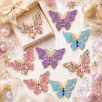 Yuntau 8 Pcs Crystal Christmas Hanging Ornaments, Butterfly by Yuntau
