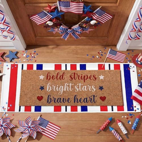Moucuny 2 Pcs Veterans Day Outdoor Mat, Non-Slip, Long by Moucuny