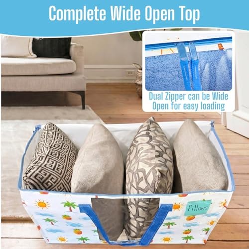 VENO Moving Bags, Wide Open Top, Clear Window, Tropical Island, 8 Pack - Image 3