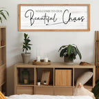 AuraPeak Welcome To Our Beautiful Chaos Sign, Wood 40"×15" - Image 7