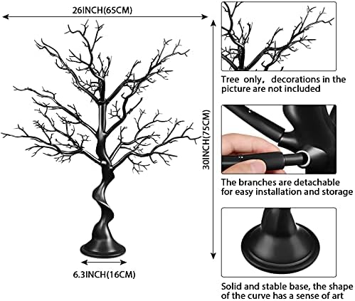 Jetec Halloween Christmas Tree Centerpieces Table 30 in Manzanita, Black - Image 3