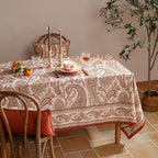 ISAENNE Designer Vintage Rectangular Classic Tablecloth,71"x55" - Image 3