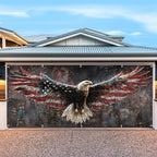7 * 16FT Eagle USA Flag Garage Door Cover Decorations Independence Day Garage Door Banner for Outdoor Indoor Patriot Party Photography Backdrop - Image 4
